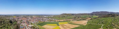 Orchard meadow at the foot of the Swabian Alb near Weilheim an der Teck