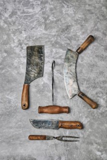 Rustic kitchen utensil forged by blacksmith