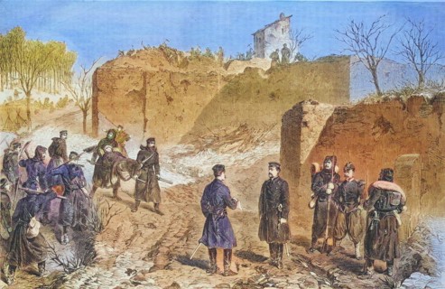 Demolition of french batteries on Mont Abron