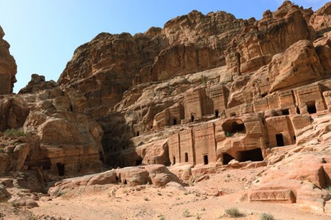 Abandoned rock city of Petra