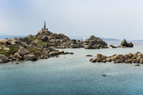 Granite rocks and sea