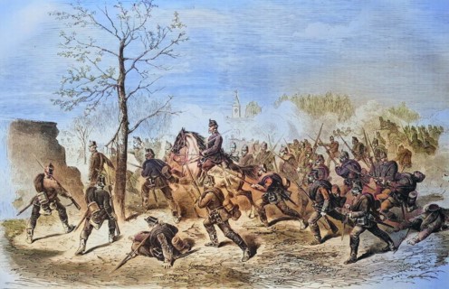 Storming of the village of Le Bourget by Prussian Guards