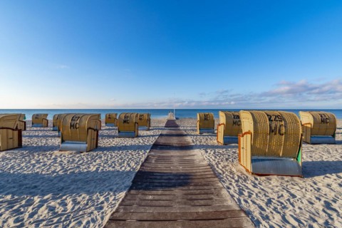 Beach chairs on the south beach