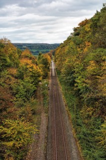 Single-track railway line