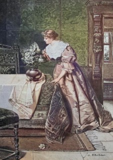 Large Bouquet of Flowers in the Living Room of a Noble Family