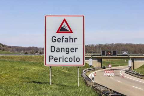 Roadblock on the motorway