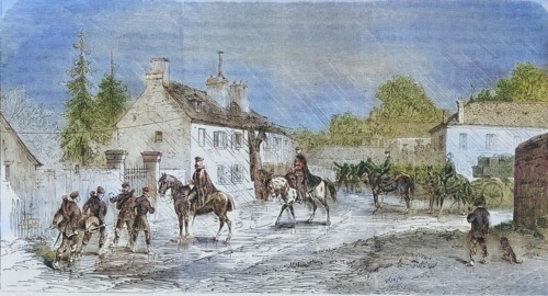 Telegraph field work in Grand Templan