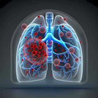 Transparent human with view of lungs