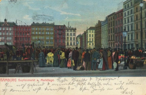 The hop market on market day