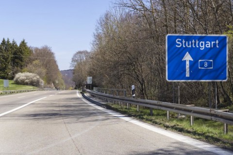 Drackenstein slope on the A8 motorway. For reasons of topography