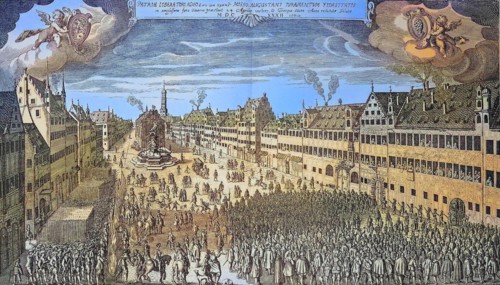 The City of Augsburg pays homage to Gustavus Adolphus of Sweden