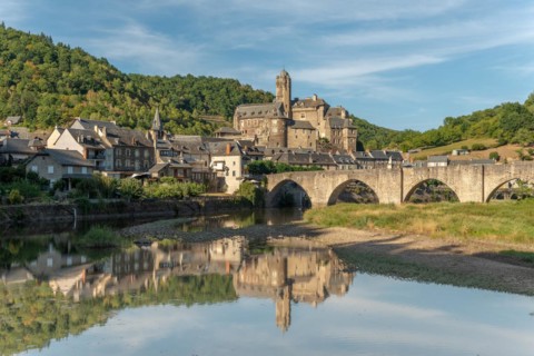 The village of Estaing with its castle is one of the most beautiful villages in France. Occitania