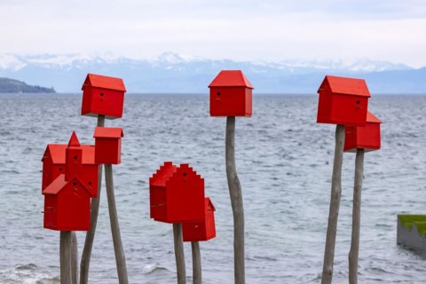 Work of art on the shore of Lake Constance