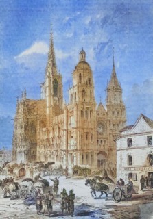 German troops on the cathedral place to Ebreux