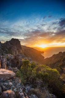 Red granite rocks