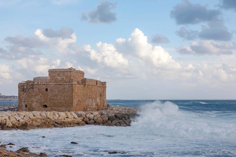 Medieval fort at the port of Paphos
