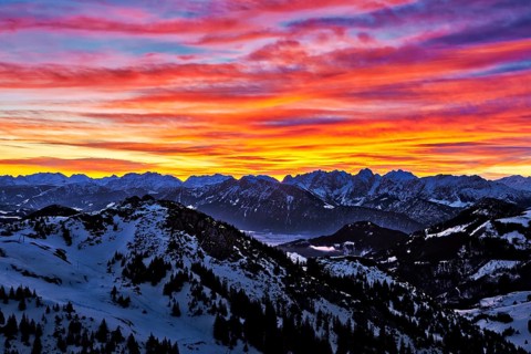 Sunset from Wendelstein