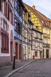 City view Colmar with numerous half-timbered houses