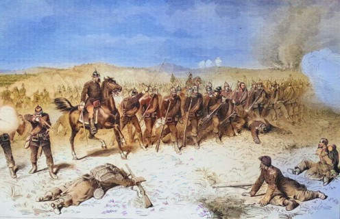 The Prussian guard in the battle near Sedan