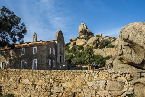 Church and granite rock