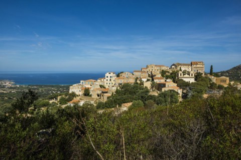 Medieval mountain village on the coast