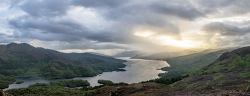 View over Loch Katrine from Ben Aan