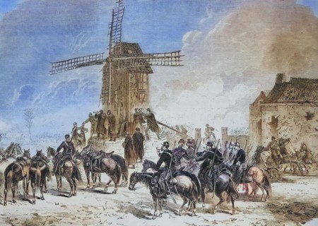 Point of view of the general Faidherbe at the windmill during the battle of Saint Quentin on the 19th January