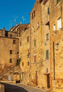 Old houses in old town of Pitigliano