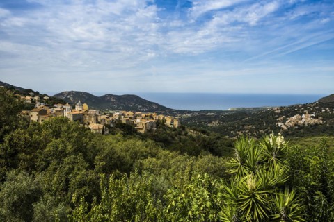 Medieval mountain village on the coast