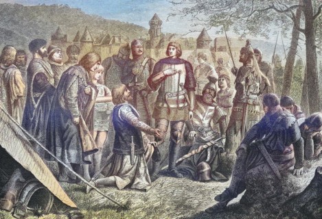 Rudolph of Habsburg receives the news of his election as German king. Rudolph I