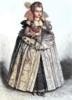 A lady-in-waiting from the time of Queen Elizabeth of England