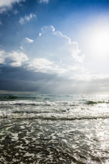 Thunderclouds over the sea