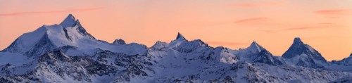 Panorama of the Swiss High Alps