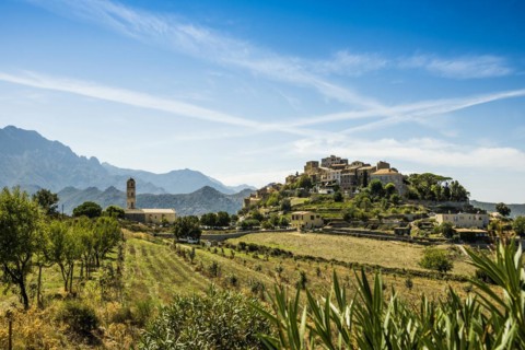 Medieval mountain village on the coast