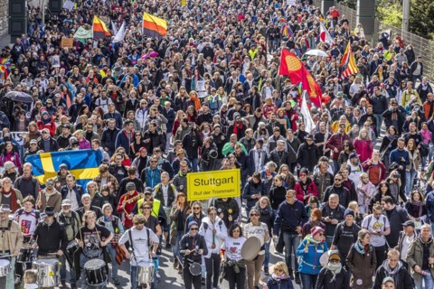 Demonstration by contrarians and other opponents of pandemic restrictions