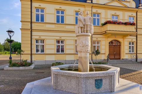 The Demmin town hall on the market square