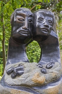 Sculpture at the Kirstenbosch National Botanical Garden at the foot of Table Mountain in Cape Town