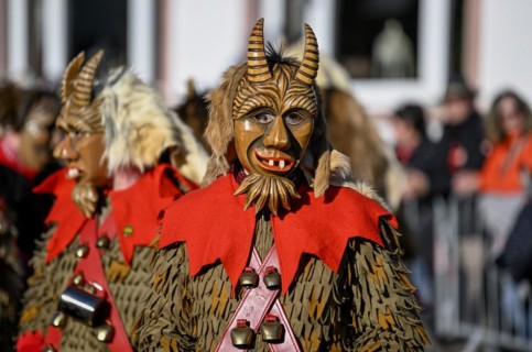 Geissentaeler Narrenzunft from Menzenschwand at the big carnival procession