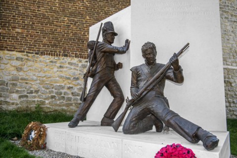 Memorial by Vivien Mallock at the Chateau dHougoumont