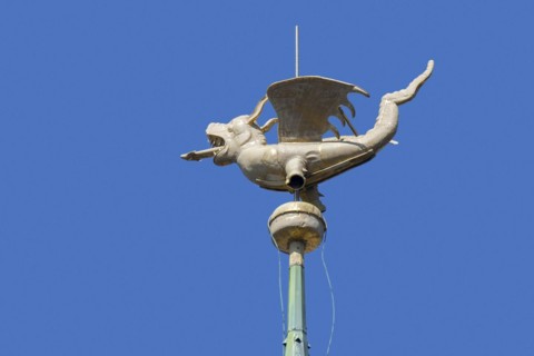 Dragon on spire of the belfry of Ghent