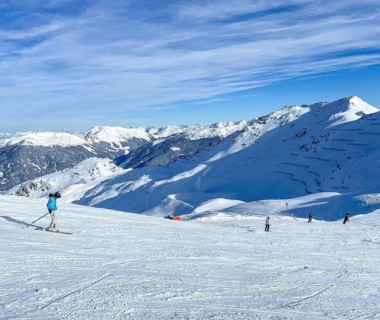 Wedelhuetten downhill run in the Hochzillertal ski area