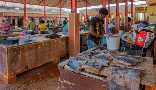 Fish Market Mindelo on Sao Vicente Island Cape Verde