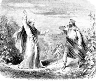 Elijah proclaims God's punishment to King Ahab