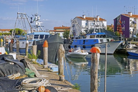 Fishing boats in the harbour of Caorle