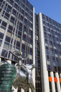 The sculpture The Removal of Europa in front of the headquarters of the Council of Europe