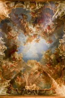 Ceiling painting Apotheosis of Hercules by Francois Lemoyne