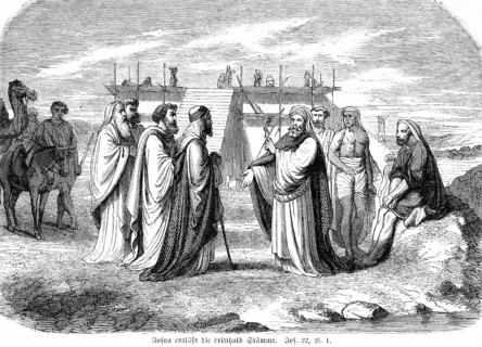 Joshua dismisses the three and a half tribes