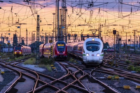 Main station in the evening glow