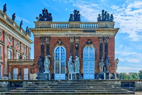 Side wing of the Neues Palais on the right side of the courtyard