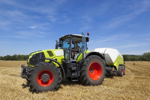 Farmer in action on his tractor
